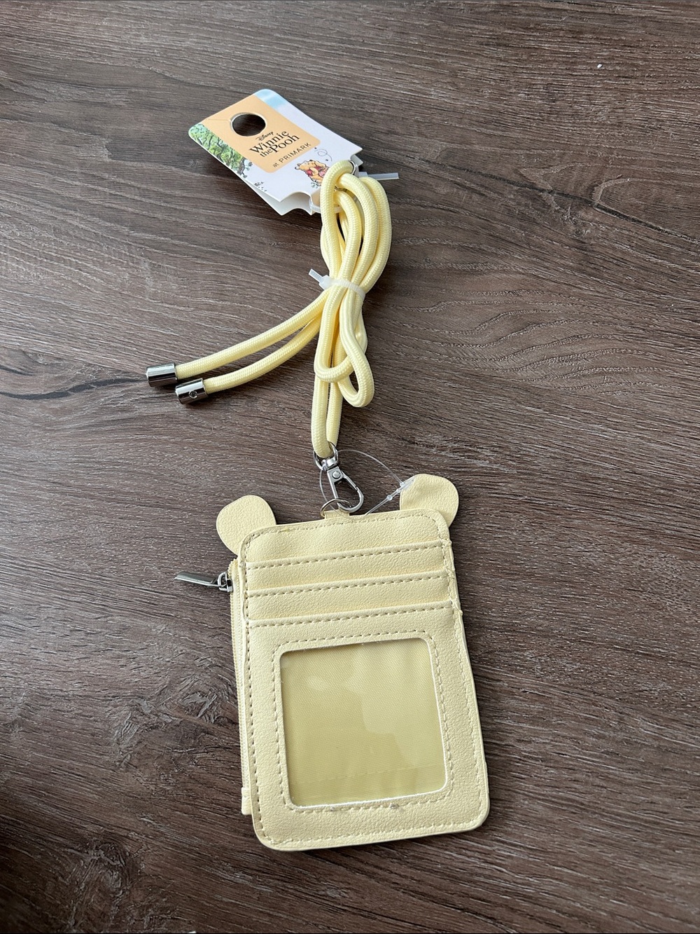 NWT Disney Yellow Winnie the Pooh Cardholder with Lanyard - Picture 2 of 3